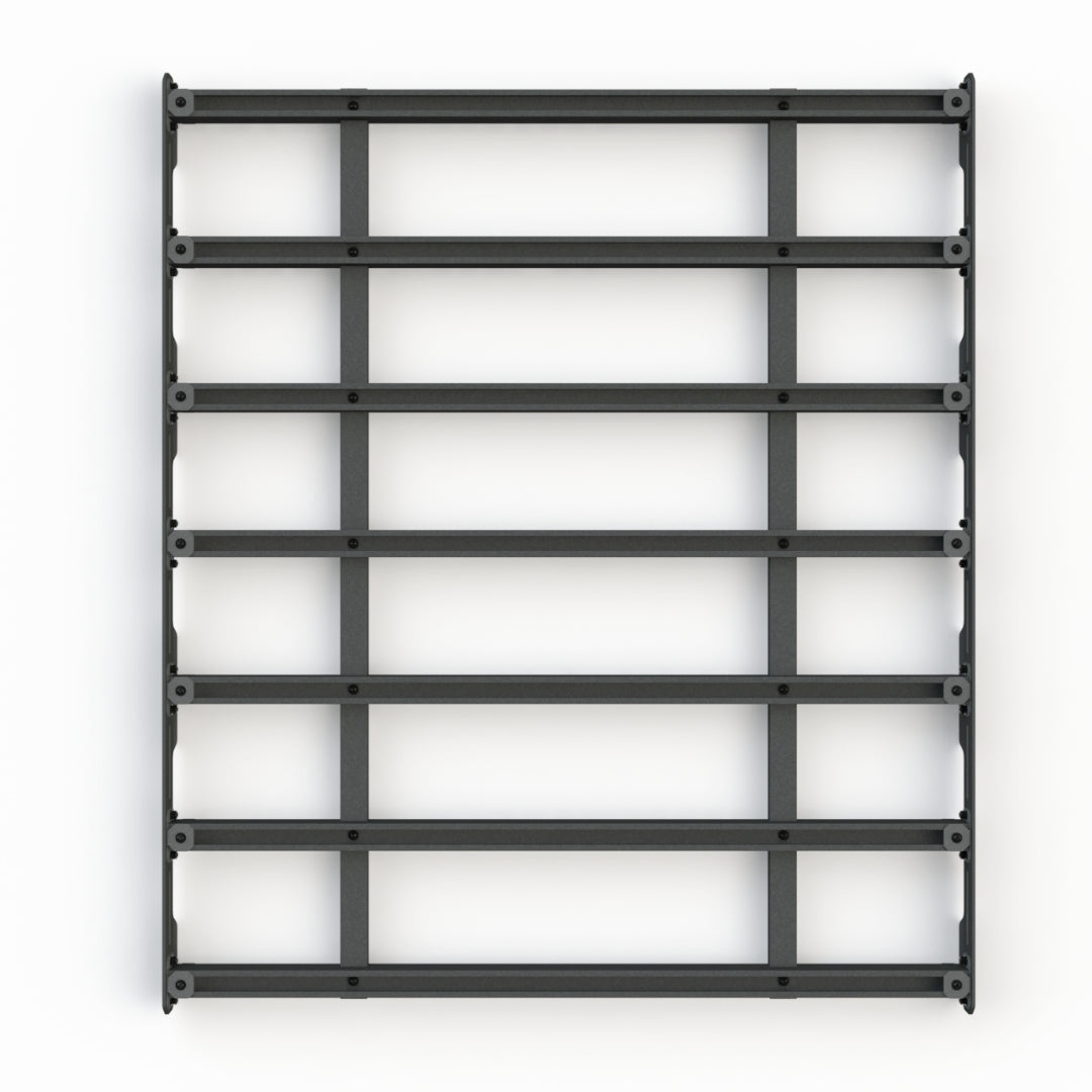 Aluminum platform rack, top view, 56 inch X 53 inch