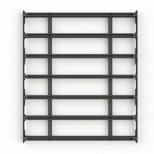 Aluminum platform rack, top view, 56 inch X 53 inch