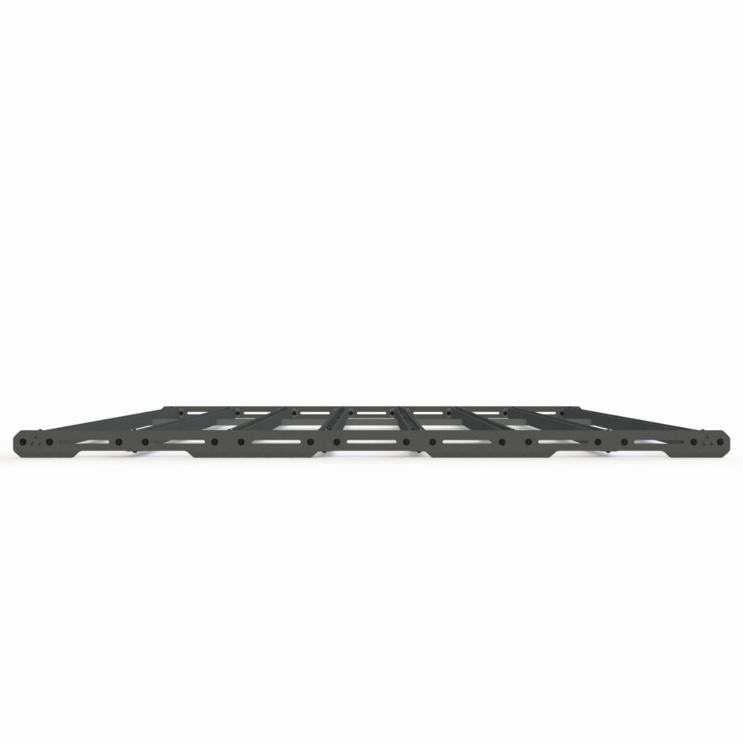 Aluminum platform rack, side view, 65 inch X 61 inch
