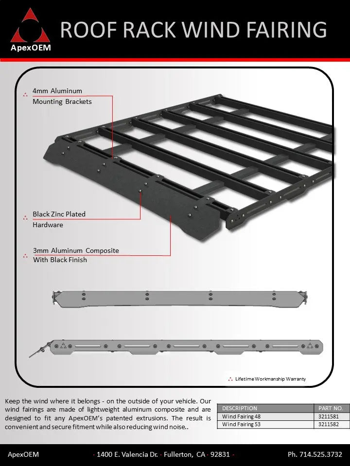 Advertisement for wind fairing