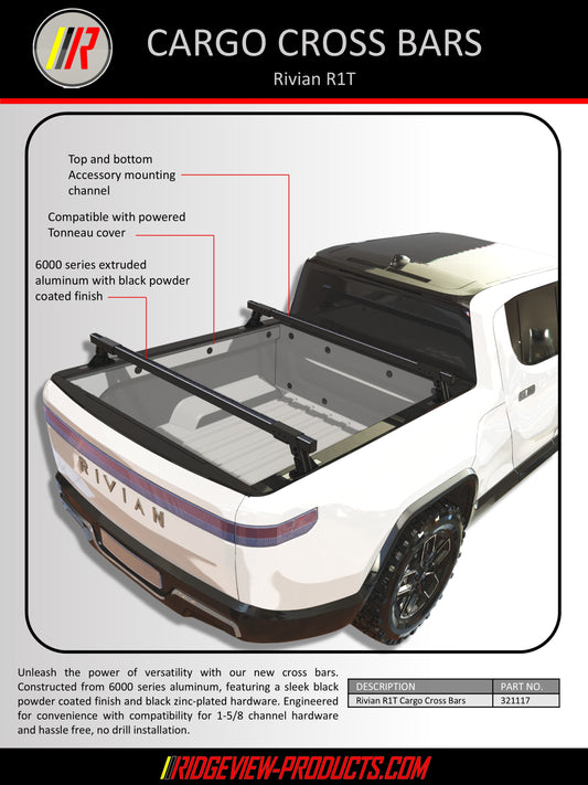 Rivian R1T Cargo Cross Bars