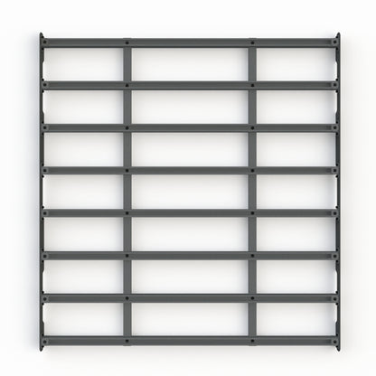 Aluminum platform rack, top view, 65 inch X 61 inch