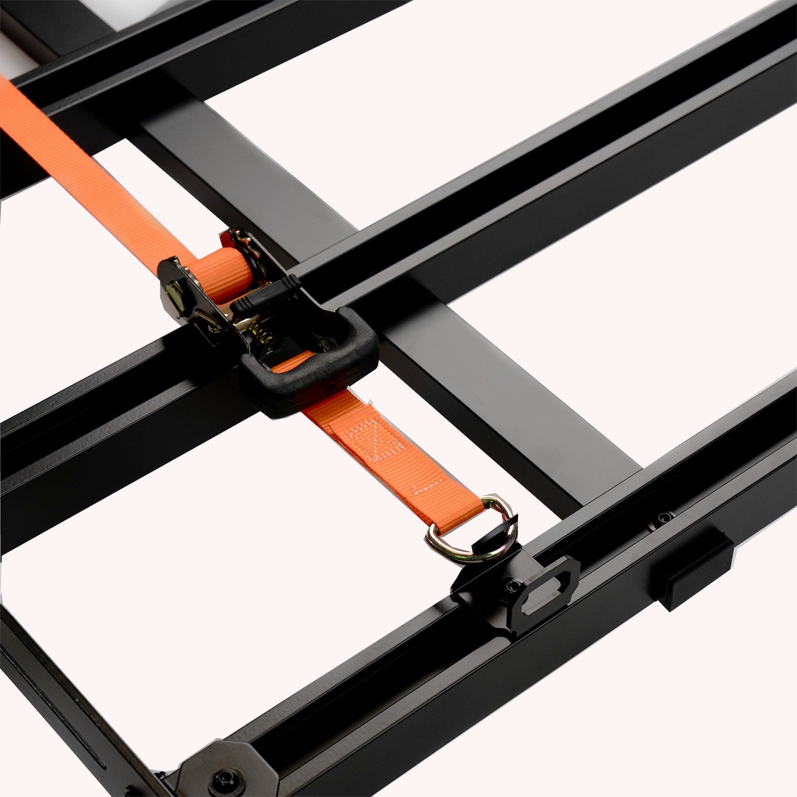 Strut channel tie down hooks installed