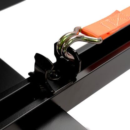 Strut channel tie down hooks installed