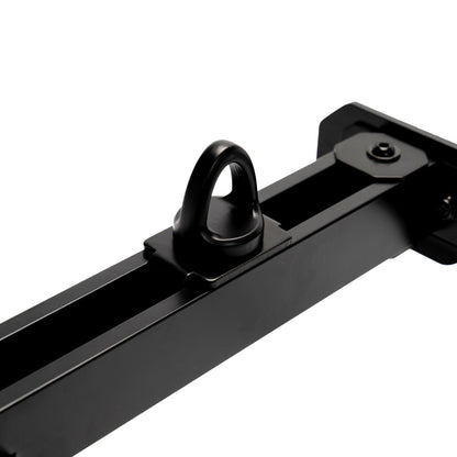 Tie down loop installed on platform rack