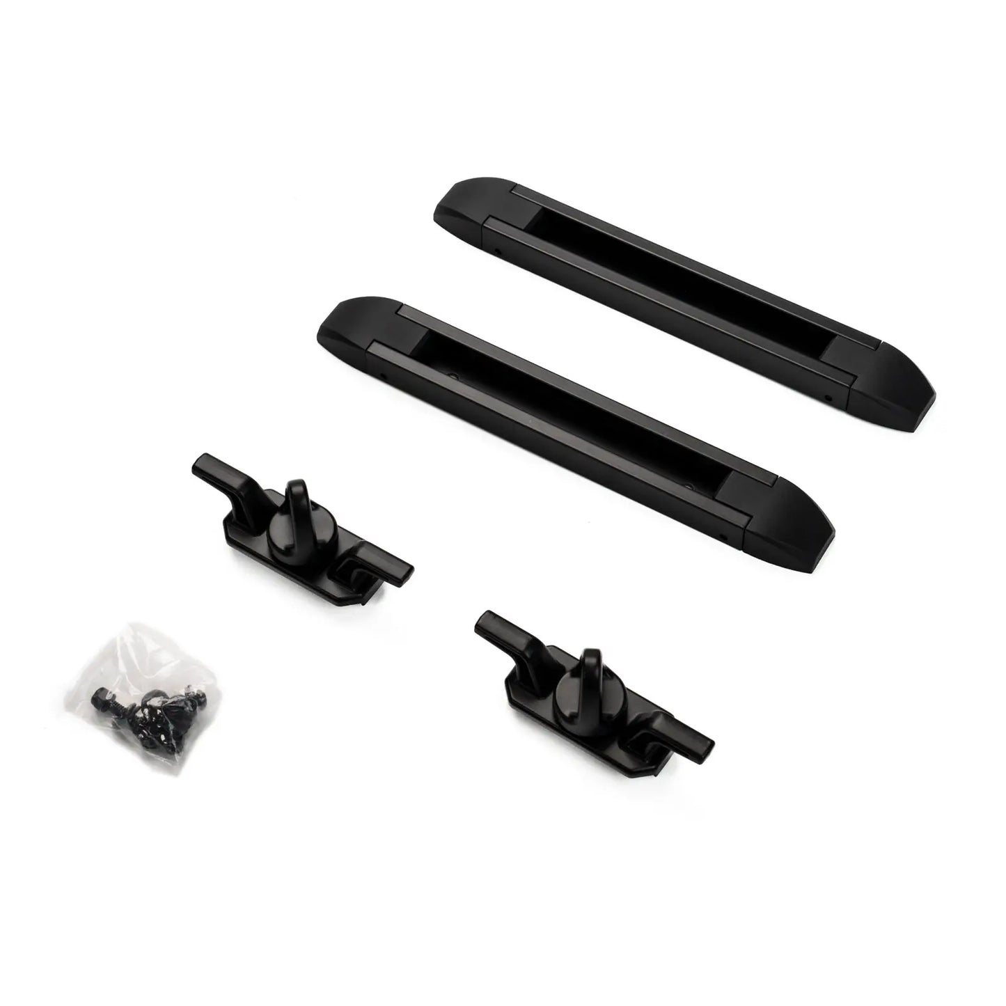 Short cargo rail kit with tie downs