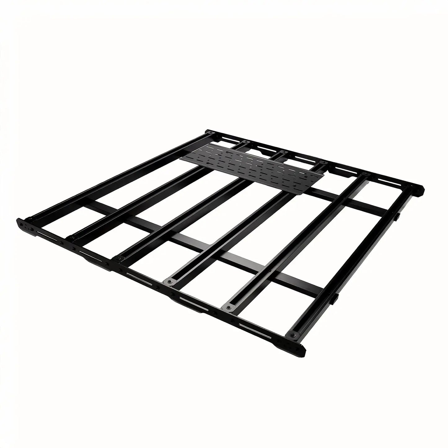 Universal accessory plate installed on platform rack