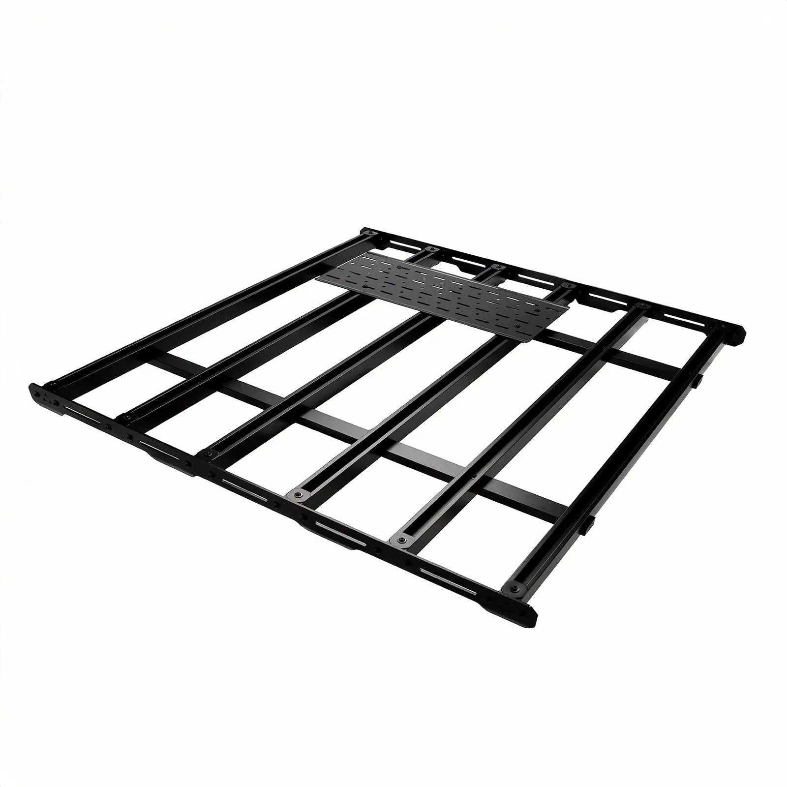 Universal accessory plate installed on platform rack