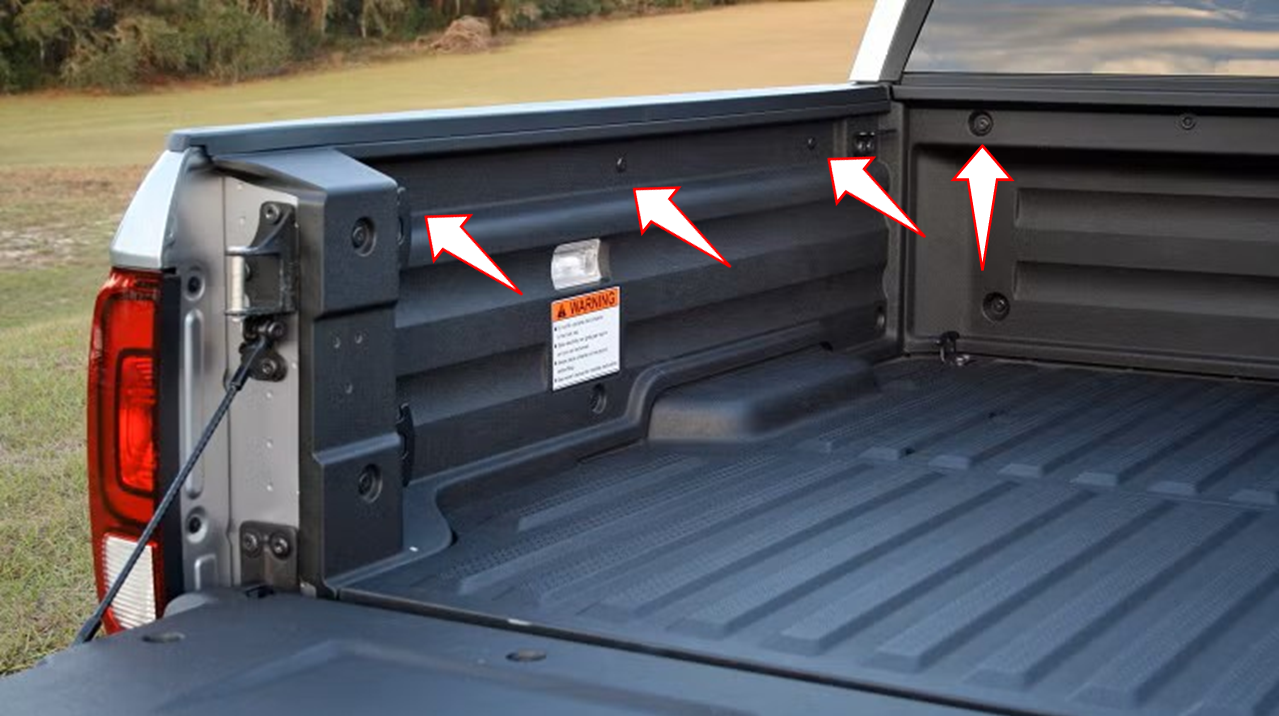 HONDA RIDGELINE CARGO BED RAIL MOUNTING POINTS