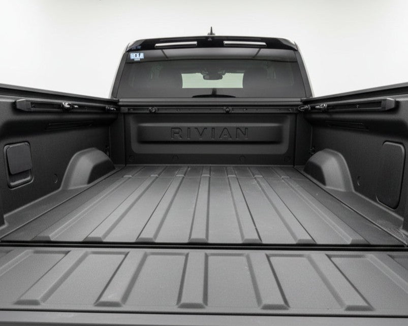 Cargo Bed Rails Installed on a Rivian R1T
