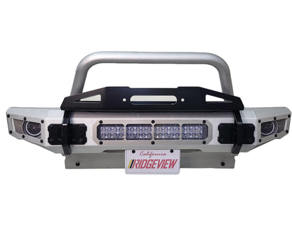 FRONT VIEW OF JEEP ALUMINUM FRONT MID WIDTH BUMPER