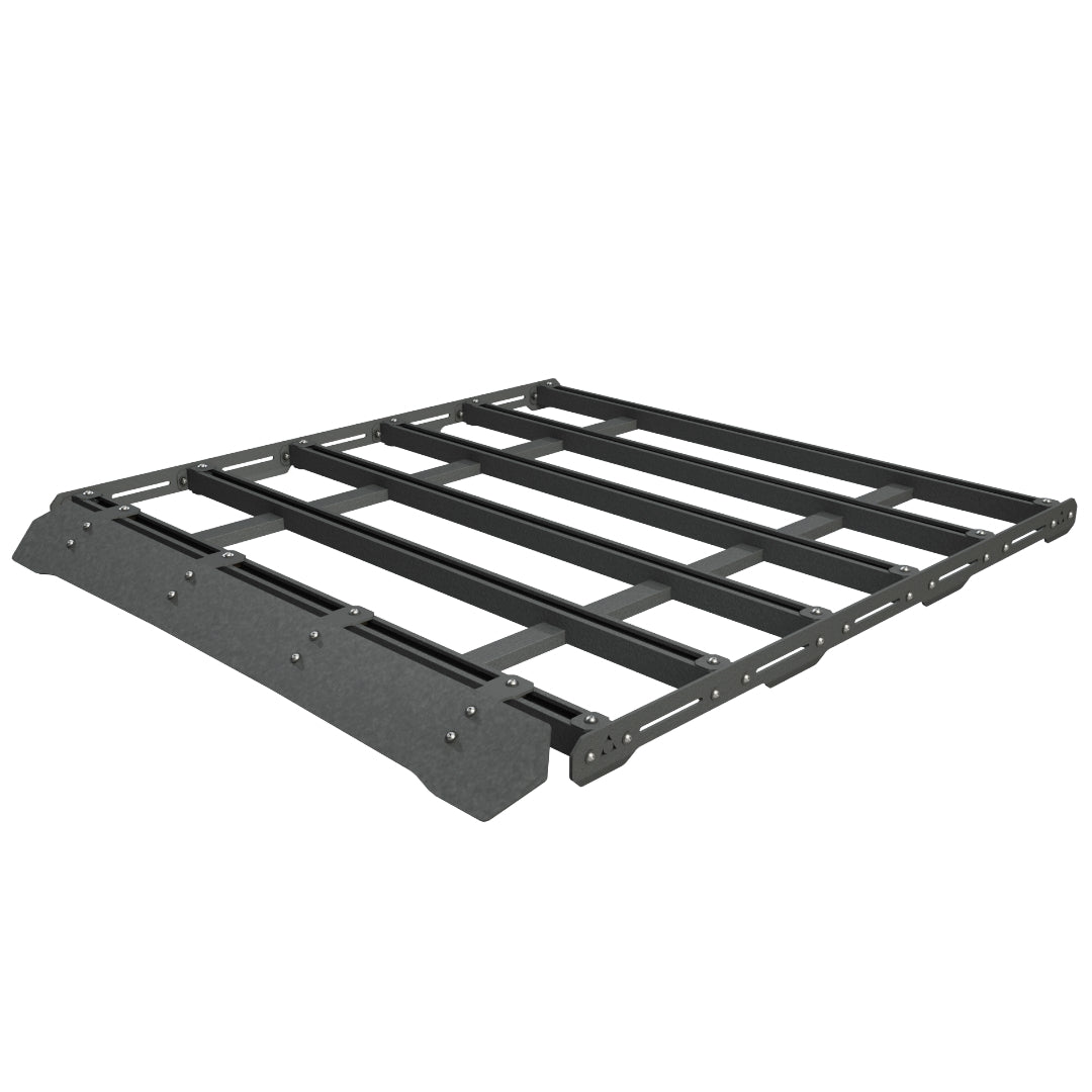 Aluminum platform rack with wind deflector