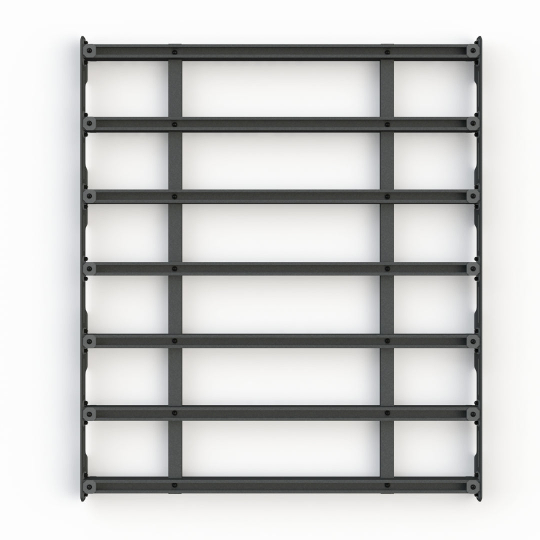 Aluminum platform rack, top view, 56 inch X 48 inch