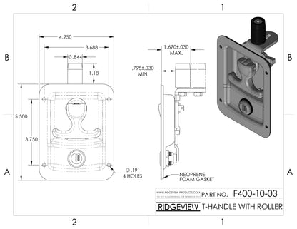 Folding T-Handle Latch