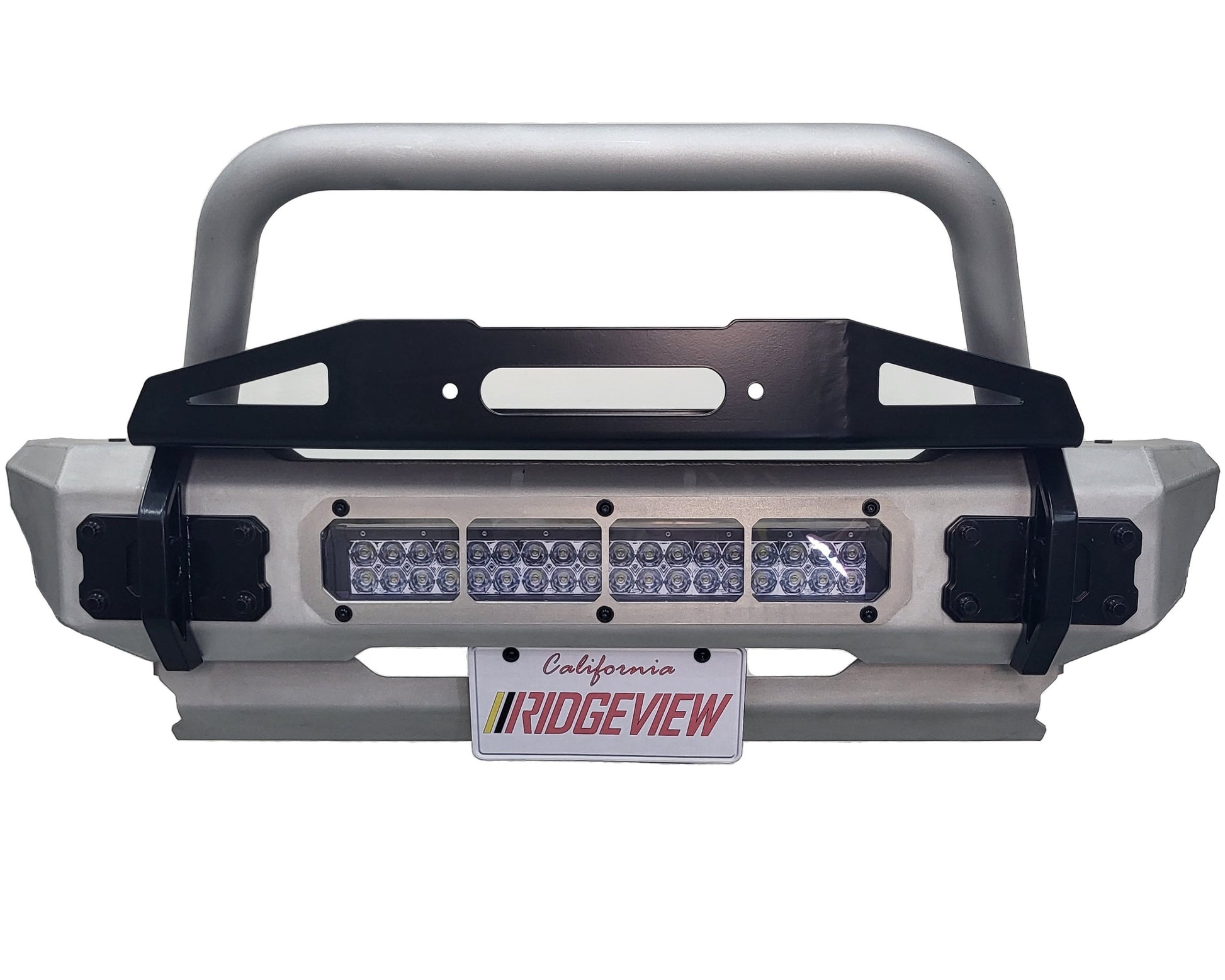 FRONT VIEW OF JEEP ALUMINUM FRONT STUBBY BUMPER