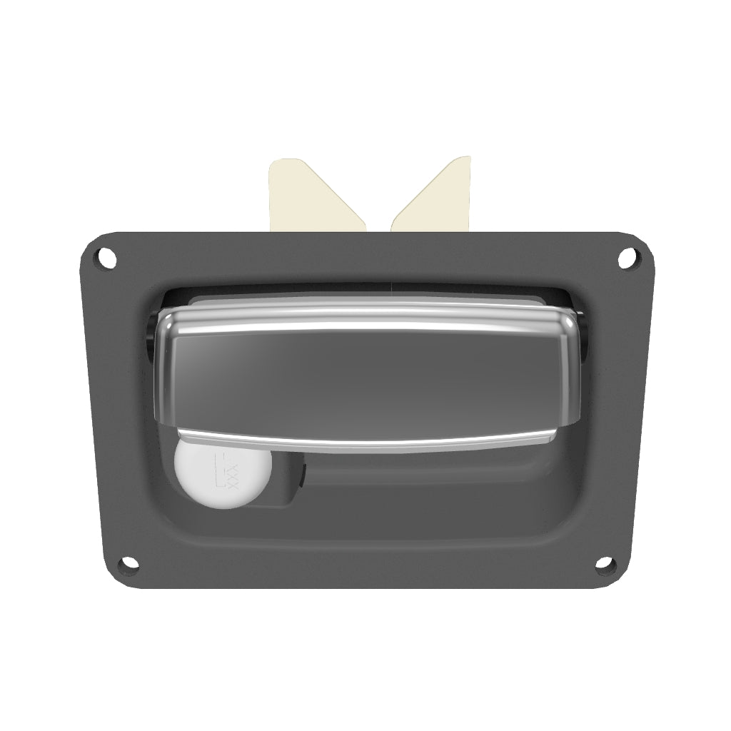 Toolbox Latch Locking Paddle, chrome with black| Ridgeview Products