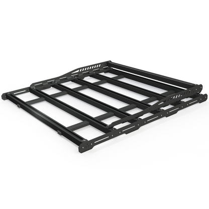 Isometric view of platform rack basket kit installed