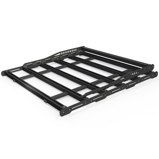 Isometric view of platform rack basket kit installed